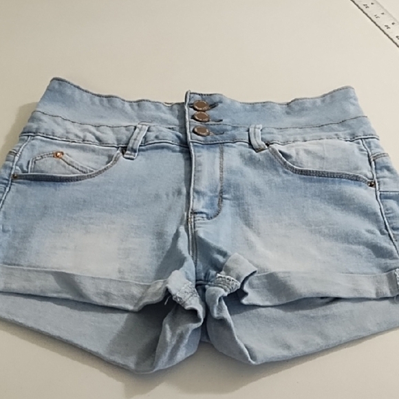 YMI Wanna a Betta Butt? High Waist Jean Shorts Stretch Denim - Picture 10 of 10